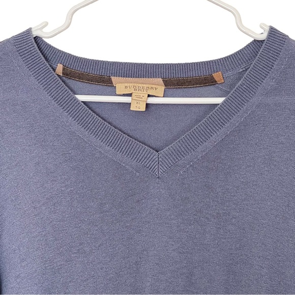 Burberry Brit V-Neck Pullover Sweater Blue XL - Picture 3 of 8